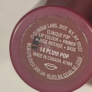 Clinique Pop Lip Colour + Primer Rouge Intense Base - 14 Plum Pop - NEW!